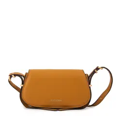 AMPHORA - Cartera bandolera fanny pequeña camel