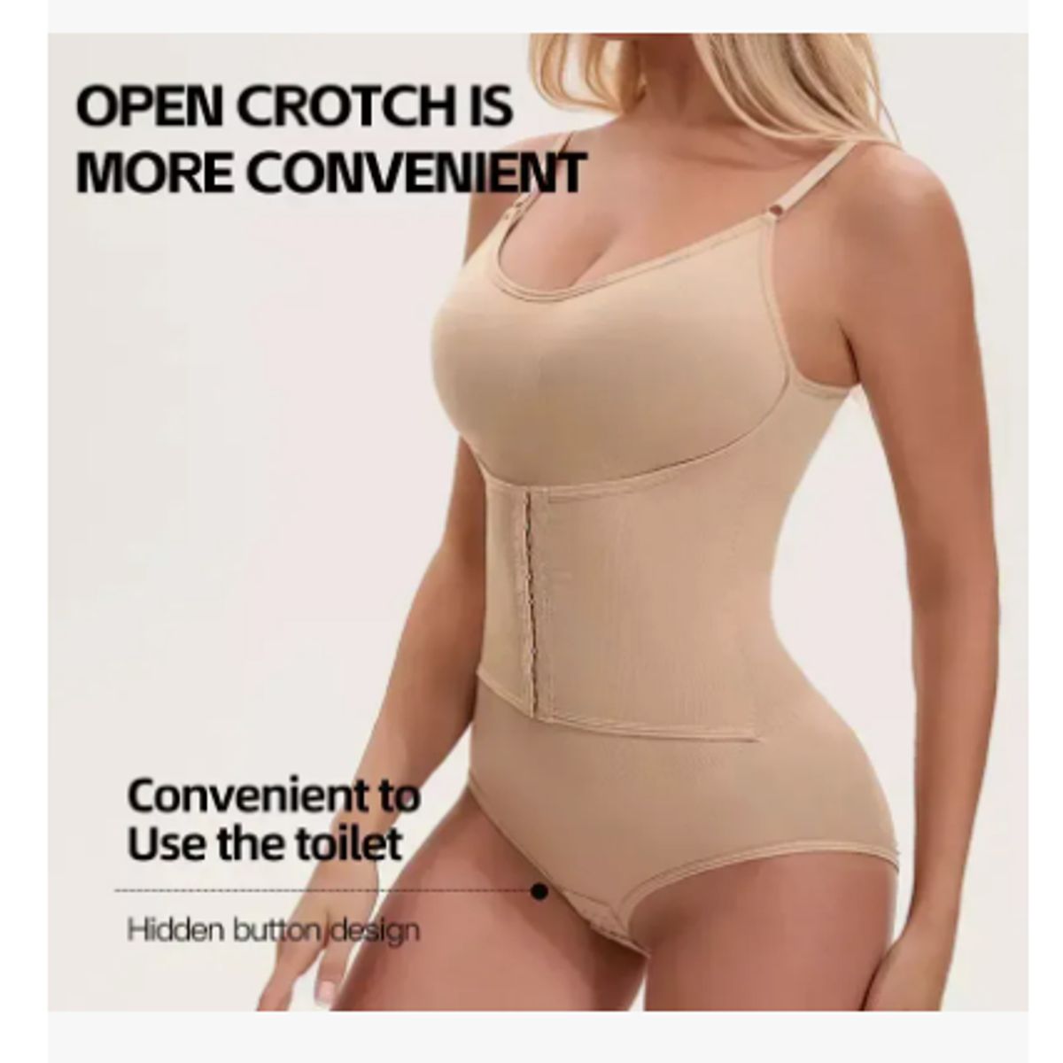 GENERICO - Faja Moldeadora Reductora Tipo Colombianas Beige  talla S