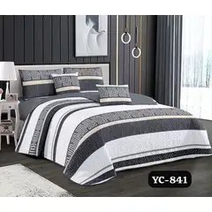 GENERICO - Cubrecama Verano Quilt 2 Plazas 230 x 250 cm - Laberintos Grises