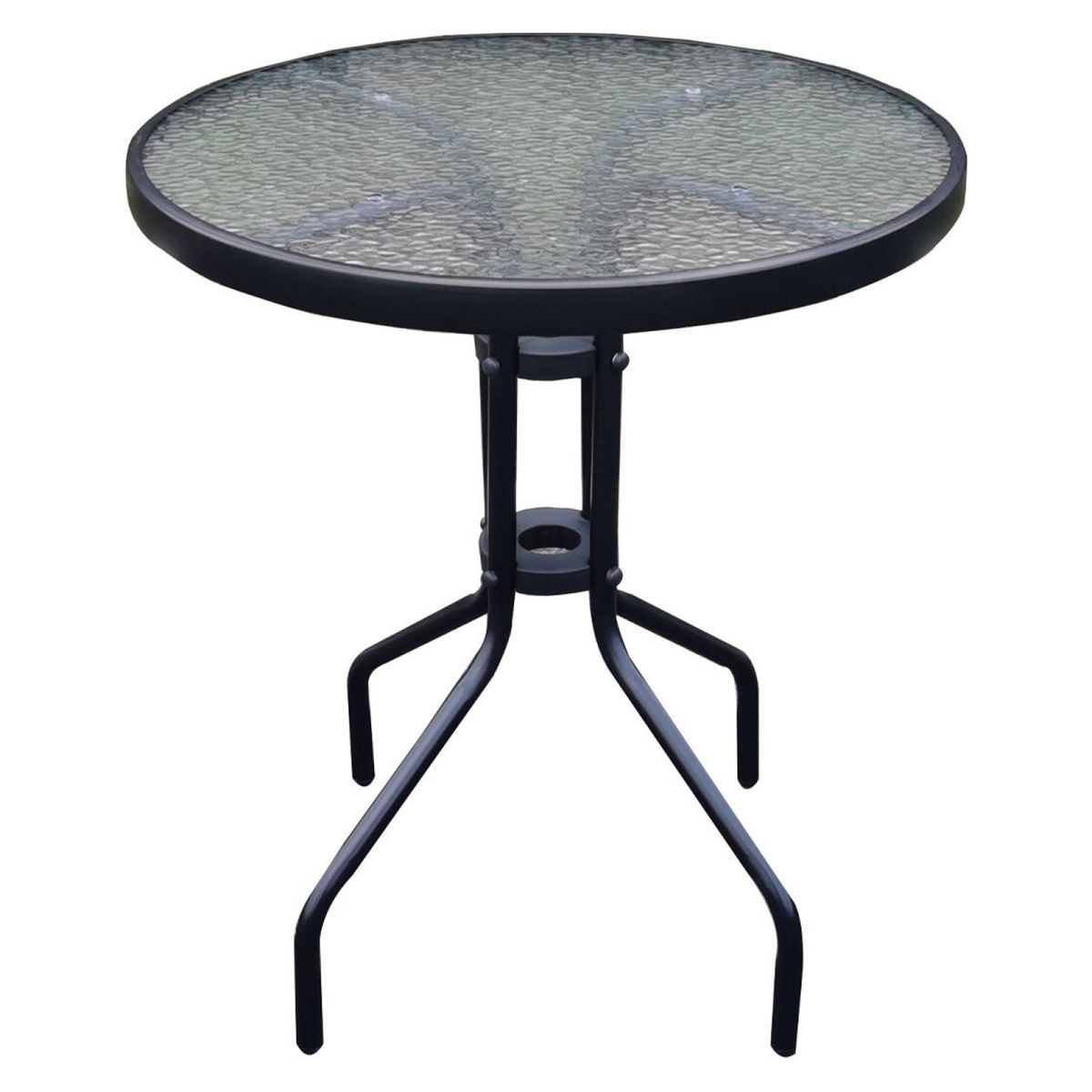 NOVAHUS - Mesa De Terraza De Vidrio 70X60Cm Negro