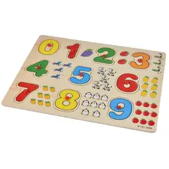 ANSALDO GAMES - Rompecabezas madera números grandes coloridos
