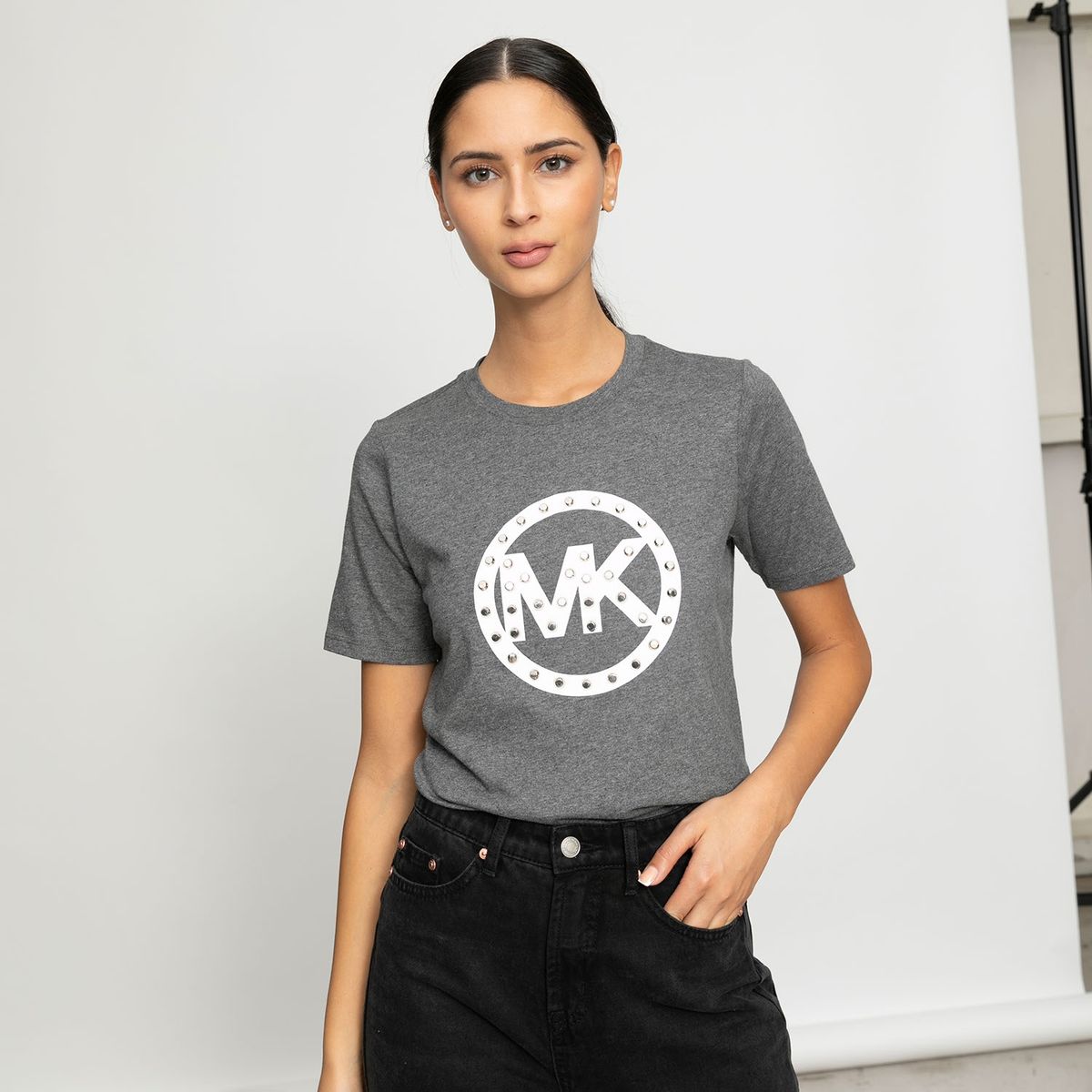 MICHAEL KORS - Michael Kors Polera Manga Corta Algodón Mujer