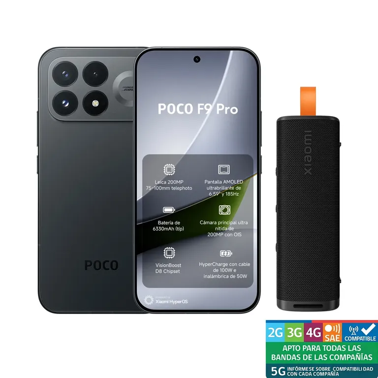 POCO F9 PRO 12G+512G Negro+Sound Outdoor Negro
