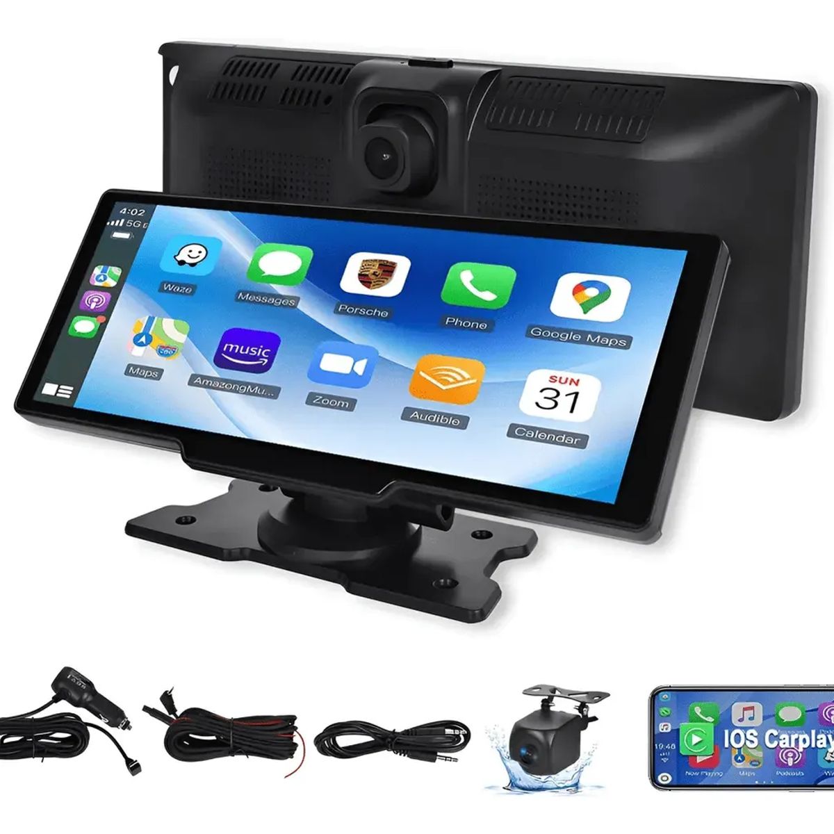 KOKILA - Carplay Inalámbrico De 10.26 Y Android Auto Con Cámara