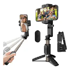 KOKILA - Trípode Selfie Stick Con Luz Led Ajustable Control Bluetooth
