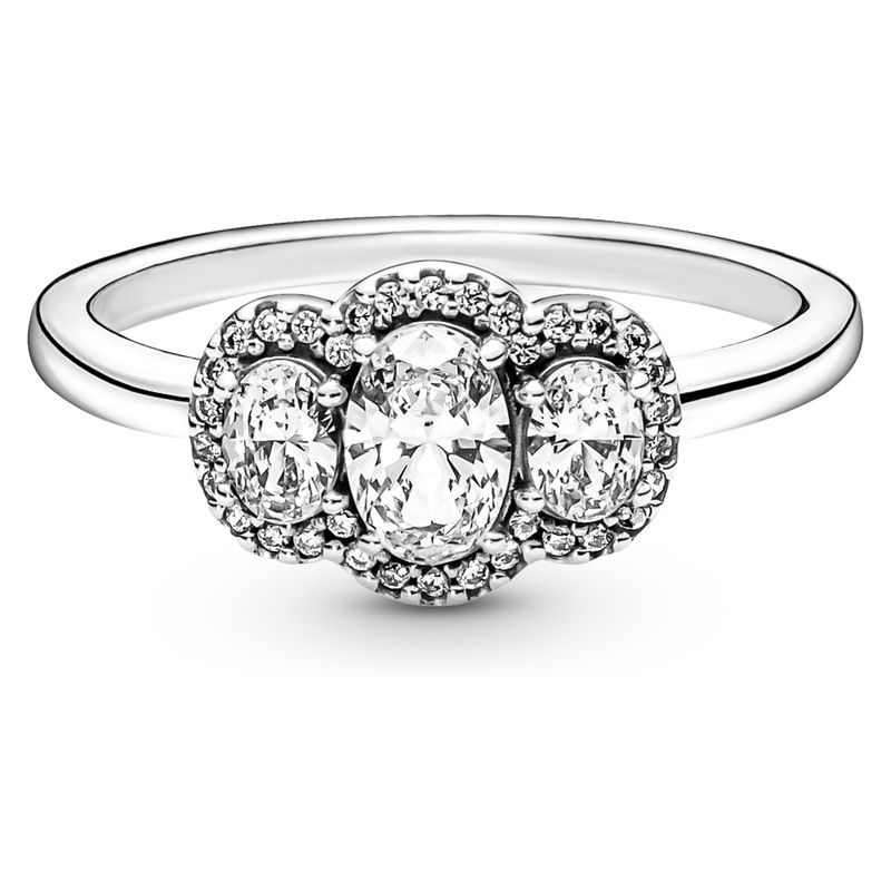 PANDORA - Anillo Vintage Tres Piedras Mujer Pandora