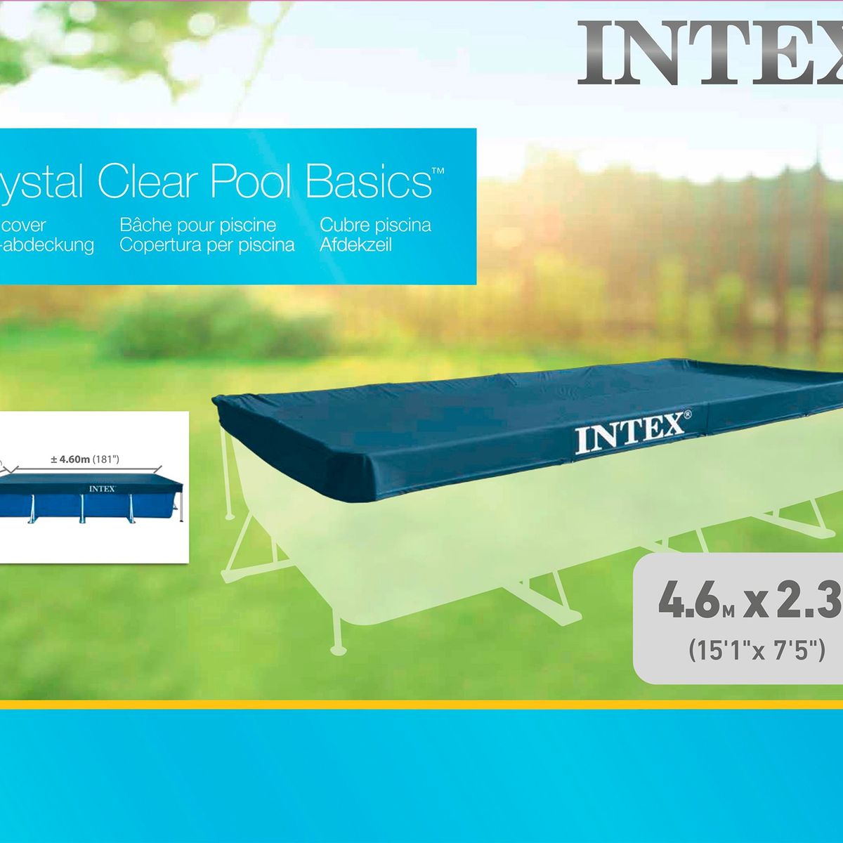 INTEX - Cobertor Para Piscina Rectangular 4.5X2.2X0.84Cm Intex
