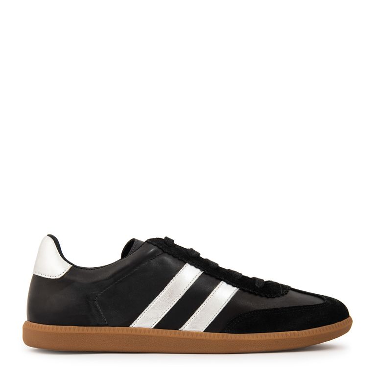 Zapatilla liu cuero negro