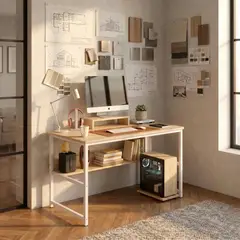 GENERICO - Escritorio ergonómico con elevador y organizadores para oficina