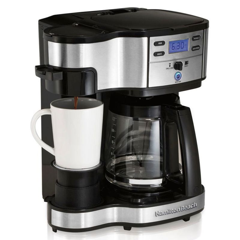 HAMILTON BEACH - Cafetera Hamilton B 2 En 1 Programable 49980-Cl