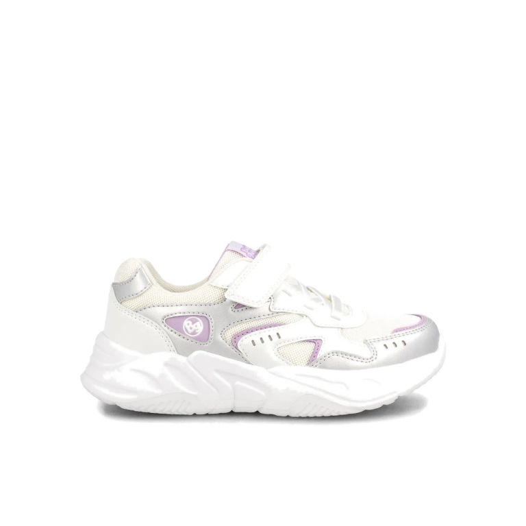 Zapatilla Niña Bubblegummers Derby Plateado/Blanco