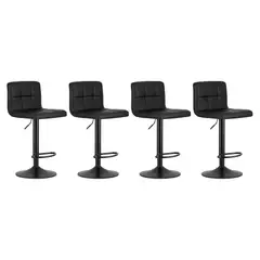 GLOBAL LATIN GROUP - Pack 4 Silla de Bar con Base Mate y Altura Regulable Diseño Moderno
