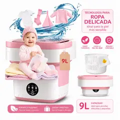 GENERICO - Mini Lavadora Plegable Portátil 9l Para Ropa Delicada