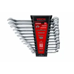 WESTUL - Juego Set Llaves Combinadas 12pz Cromo 8 A 19mm Cr-v uso Profesional