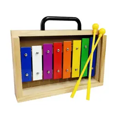 NUTECH - Metalófono 8 Notas Cromático Madera Colorido Modelo 5937