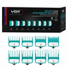 VGR - Set 8 Peines Metálicos V-891 para Clipper Profesional