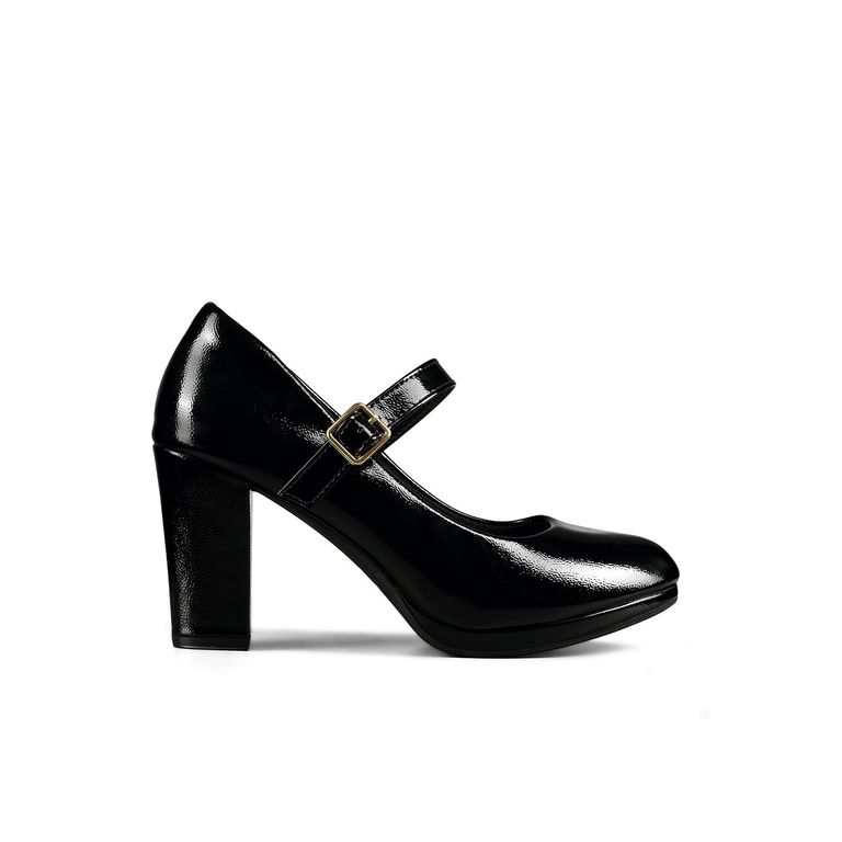 Zapatos Taco PU Acharolado Mujer Cuadrado TFA318