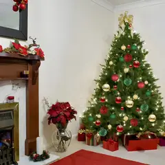 GENERICO - 100 Esferas Decoración Navideña Adorno Tricolor Brillos