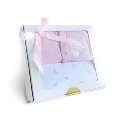MOONWEAR - Caja de Regalo Bunny Rosa Bebé Algodón Peruano