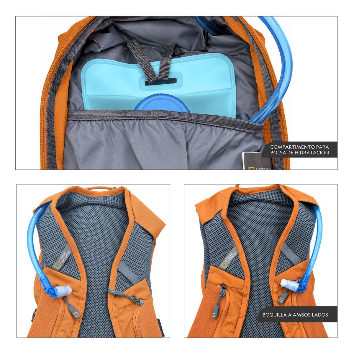 NATIONAL GEOGRAPHIC Mochila Hidratación Louise Naranja 11L National ...