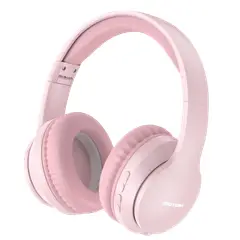 MOTOMO - Audífonos Inalámbricos Bluetooth MO-SONOR Modo Gamer Rosado