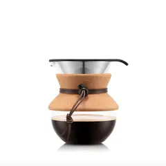 BODUM - Cafetera de Goteo filtro permanente acero inox 500 ml corcho