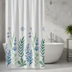 GENERICO - Cortina De Baño Diseño De Flores