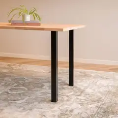 HBT - Pack de 4 Patas de Mesa Cuadrada 50x50x870 mm Negro