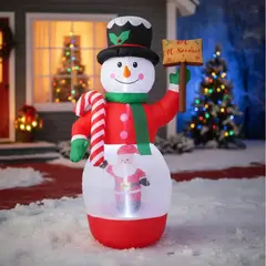 THIS IS FELIZ NAVIDAD - Inflable Muñeco De Navidad Muñeco De Nieve 210cm