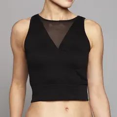 MONARCH - Crop Top Escote Malla En V Lasst
