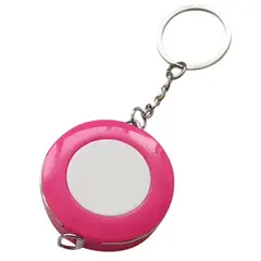 GENERICO - Llavero Mini Huincha De Medir Retractil 1,5 Metros Costura Fucsia