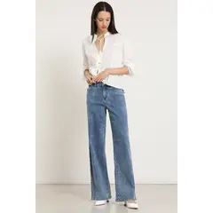 LIOLA - Jeans straight, estampado mariposas, azul