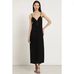 LIOLA - Vestido midi, pabilos, negro