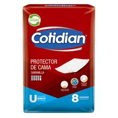 COTIDIAN - Protector de Cama x 8 unidades
