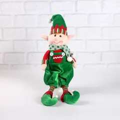 CRUSEC - Set 2 Duendes Navideños De Peluche 48cm Pareja Niño Y Niña
