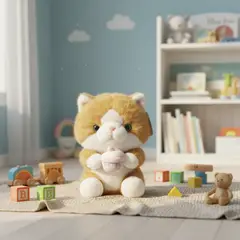 GENERICO - Peluche De Gato 23cm Kawaii Marron