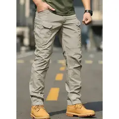BLUE MOUNTAIN - Pantalon Cargo Tactico Para Hombre , Multiples Bolsillos Trekking Senderismo