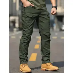 BLUE MOUNTAIN - Pantalon Cargo Tactico Para Hombre , Multiples Bolsillos Trekking Senderismo
