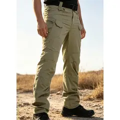BLUE MOUNTAIN - Pantalon Cargo Tactico Para Hombre , Multiples Bolsillos Trekking Senderismo