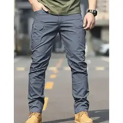 BLUE MOUNTAIN - Pantalon Cargo Tactico Para Hombre , Multiples Bolsillos Trekking Senderismo