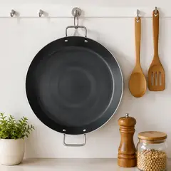 GENERICO - Sartén Wok Paellera Grande 34 cm Con Dos Asas Para Cocina