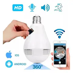 GENERICO - Cámara de seguridad tipo ampolleta con WiFi