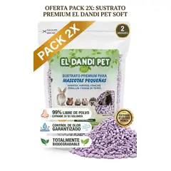 GENERICO - Sustrato De Papel Dandi Pet Para Conejo Hamster Pack 2kg Total