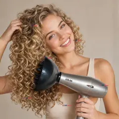 IRM - Secador de cabello Profesional 5000w Potencia y Estilo Plateado con Difusor