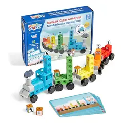 LEARNING RESOURCES - Numberblocks Tren Express Cubos Matemáticas Educativos 68pza 68 Tren