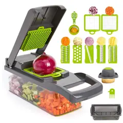 GENERICO - PICADOR CORTADOR DE VEGETALES MULTIFUNCIONAL 14 PCS COCINA