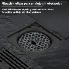 TNAKIEX - Coladera Para Baño Drenaje De Piso 10x10cm Acero Inoxidable