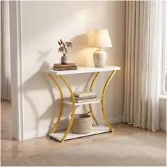 HOMER DESIGN - Mesa Lateral Adèle Tipo Arrimo Con Repisa Y Estructura