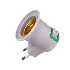 GENERICO - Soquete para Ampolletas E27 con Enchufe e Interruptor