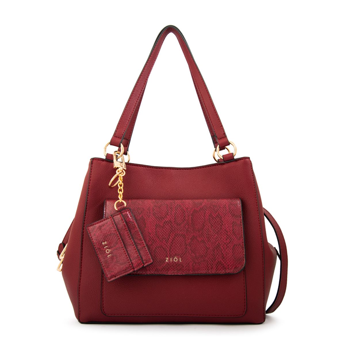 ZIOL Cartera tote tres divisiones michelle grande rojo oscuro ...